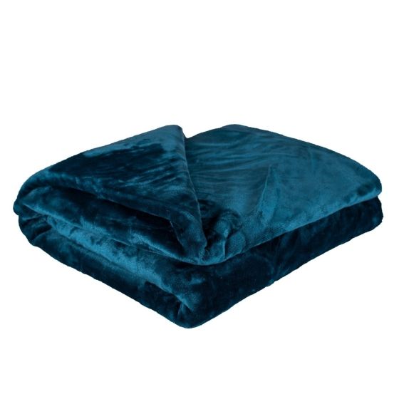 Deka z mikroflanelu MyHouse jednobarevná UNI PETROLEJOVÁ, 150x200cm