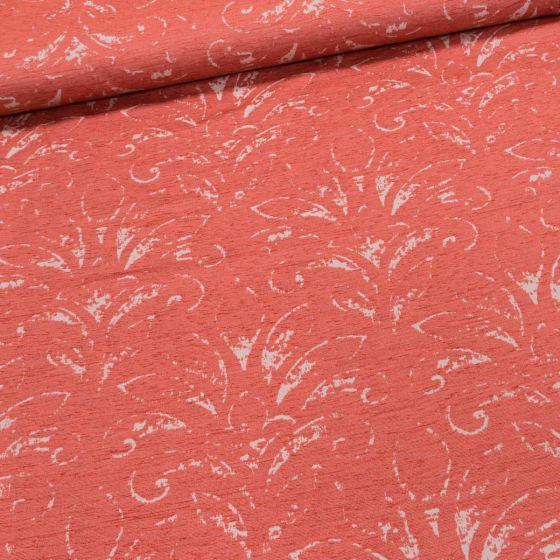 Dekorační závěs, béžový vzor na cihlové, šířka 140cm (látka v metráži)