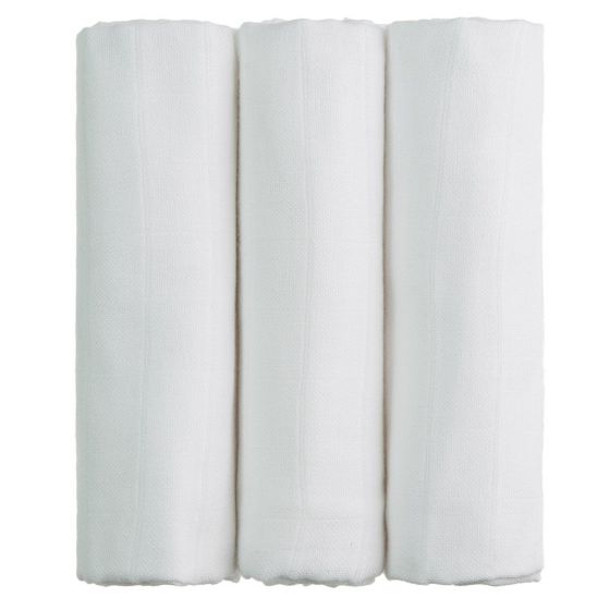 Dětská bambusová látková plena BÍLÁ, 120g/m2, 70x70cm