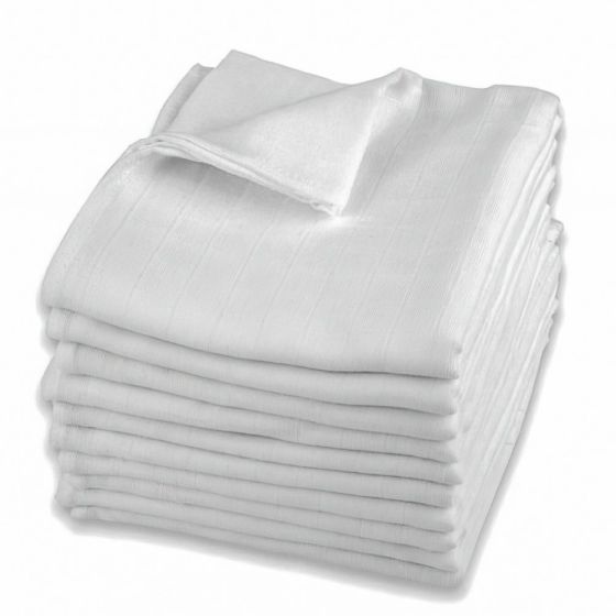 Dětská bavlněná látková plena BÍLÁ, 120g/m2, 80x80cm