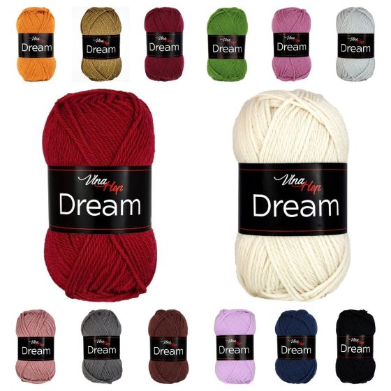 Pletací příze Vlna Hep DREAM 100% merino vlna, jednobarevná, 50g/125m