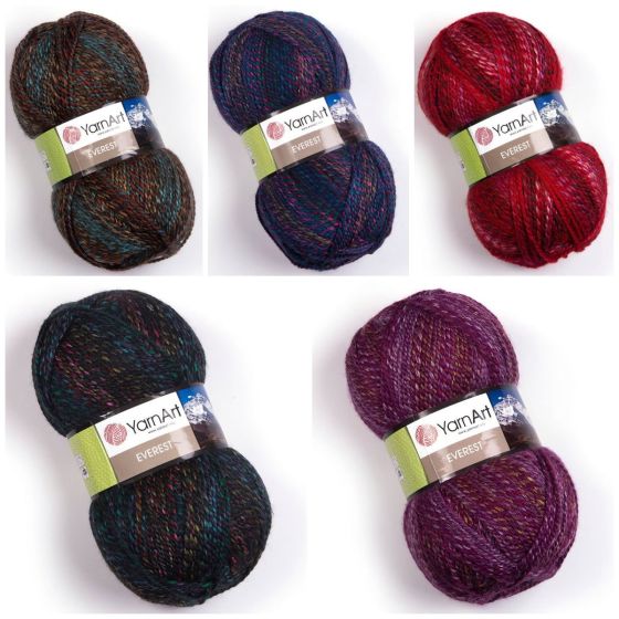 Pletací příze YarnArt EVEREST duhová, tón v tónu, melírovaná, 200g/320m