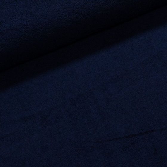 Froté oboustranné 6100/126 UNI jednobarevná tmavě modrá, š.160cm (látka v metráži)