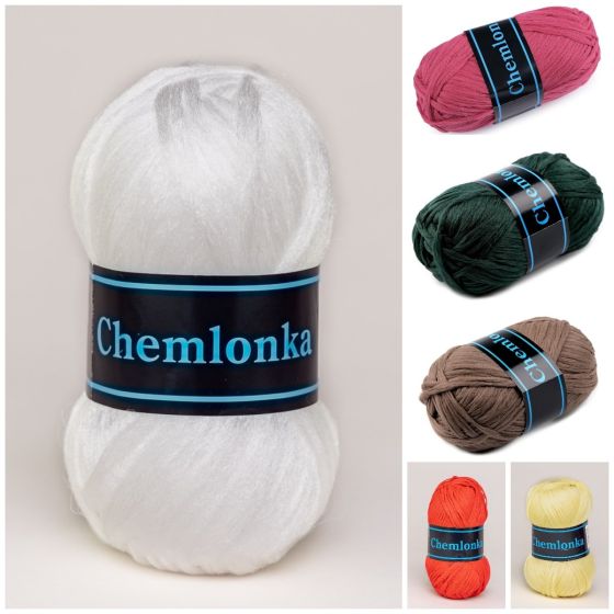 Pletací / háčkovací příze Ariadne CHEMLONKA original jednobarevná, 50g/250m