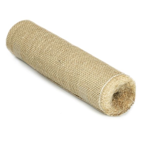 Juta technická (pytlovina), gramáž 213 g/m2, jednobarevná přírodní režná, š.30cm, role 10 metrů