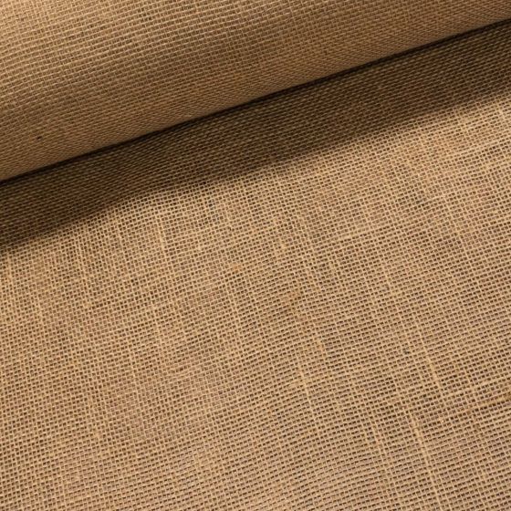 Juta technická (pytlovina), gramáž 211 g/m2, jednobarevná přírodní režná, š.130cm, role 30 metrů