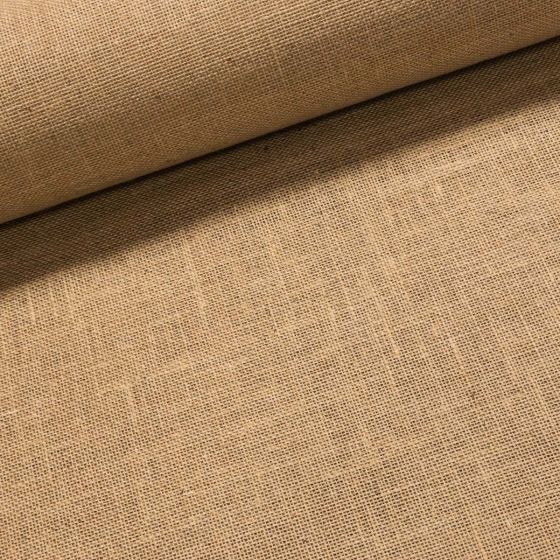 Juta technická (pytlovina), gramáž 365 g/m2, jemná, jednobarevná režná, š.160cm (látka v metráži)