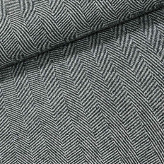 Kabátovina 2868/01, rybí kost, černo-krémová, š.155cm (látka v metráži)