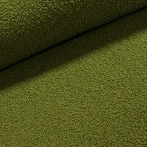 Kabátovina BUKLÉ / KRUL 8188-674, jednobarevná zelená, š.155cm (látka v metráži)