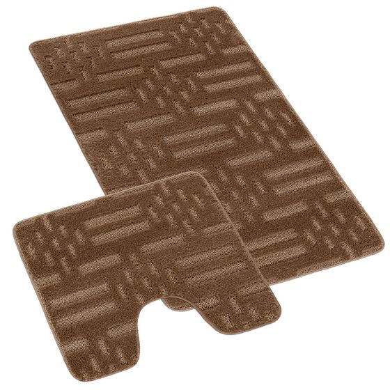 Koupelnová předložka BANY, UNI ČÁRKY HNĚDÉ (více rozměrů)