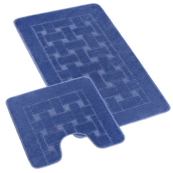 Koupelnová předložka BANY, UNI OBDÉLNÍKY MODRÉ (více rozměrů)