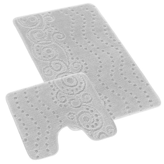 Koupelnová předložka BANY, UNI ORNAMENT SVĚTLE ŠEDÝ (více rozměrů)