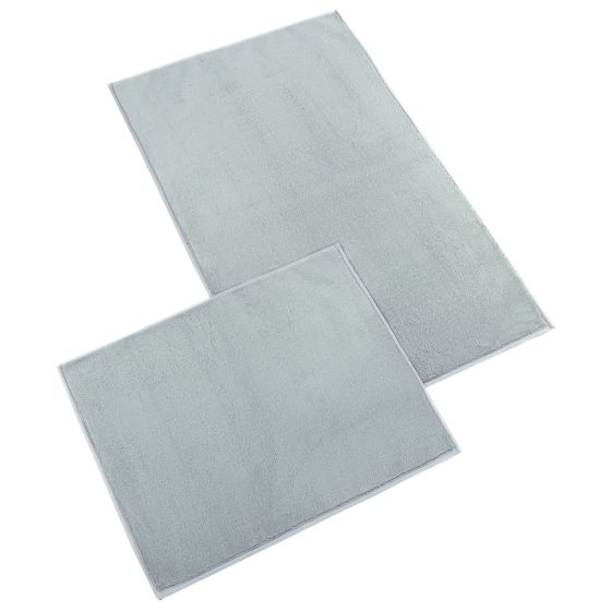 Koupelnová souprava MICRO BANY GOLD SVĚTLE ŠEDÁ, 100x60cm (předložka) + 60x50cm (na WC)