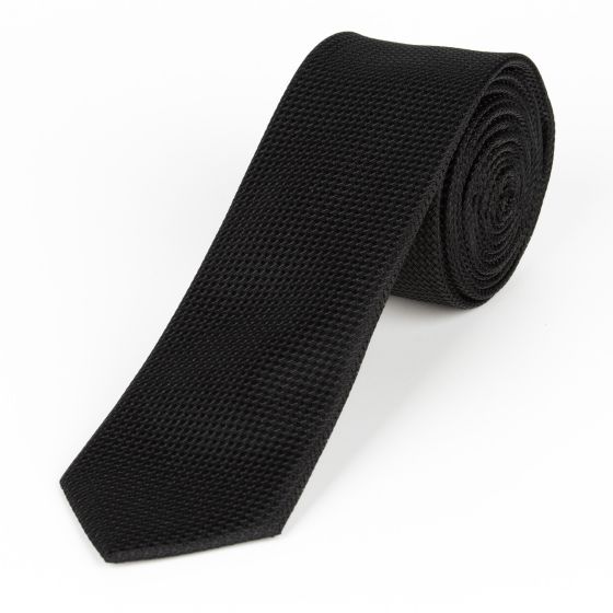 Kravata pánská AMJ úzká vzorovaná KI1049, černá