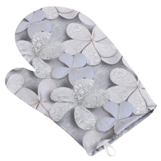 Kuchyňská chňapka DITA 401, ŠEDÝ KVĚT, 28x18cm