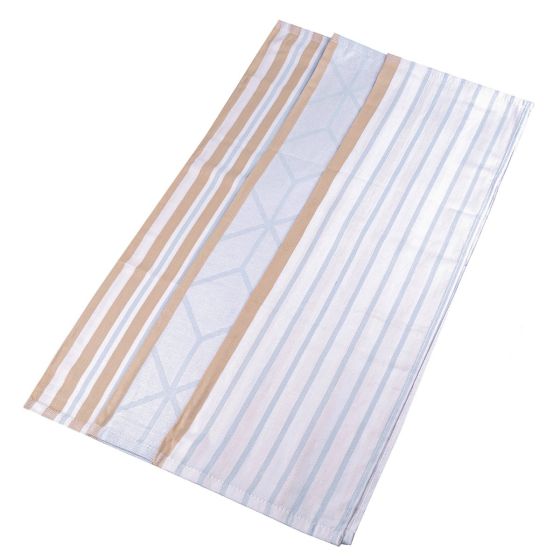 Kuchyňské utěrky EGYPTSKÁ BAVLNA U02 CUBUS, béžovo-světle modrá, 3 kusy, 50x70cm