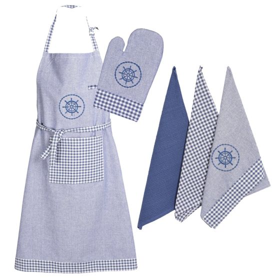 Kuchyňský set 2203 KRUH A KÁRO, modrá (více možností)