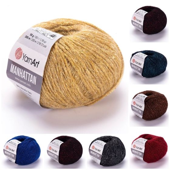 Pletací / háčkovací příze YarnArt MANHATTAN metalická, efektní, 50g/200m