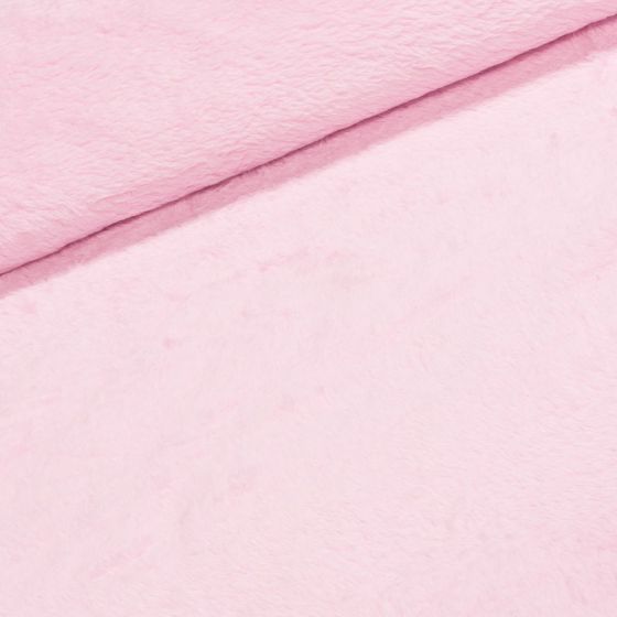 Mikroplyš / coral fleece 090 jednobarevná světle růžová, š.160cm (látka v metráži)