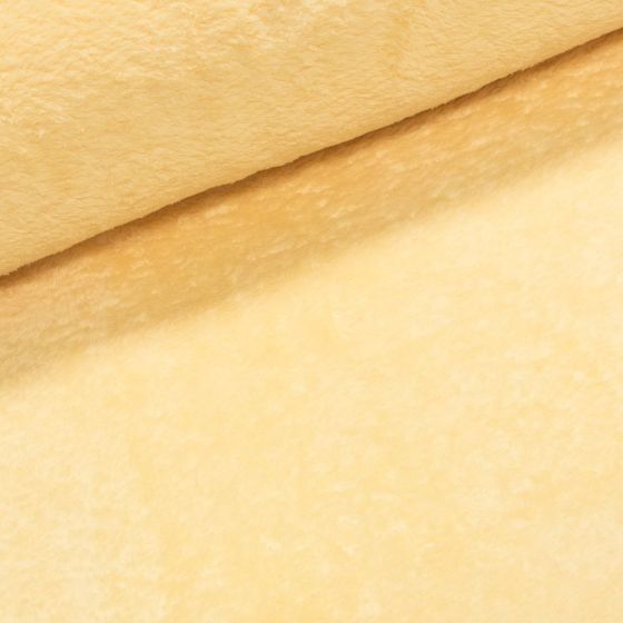 Mikroplyš / coral fleece 321 jednobarevná světle žlutá, š.160cm (látka v metráži)