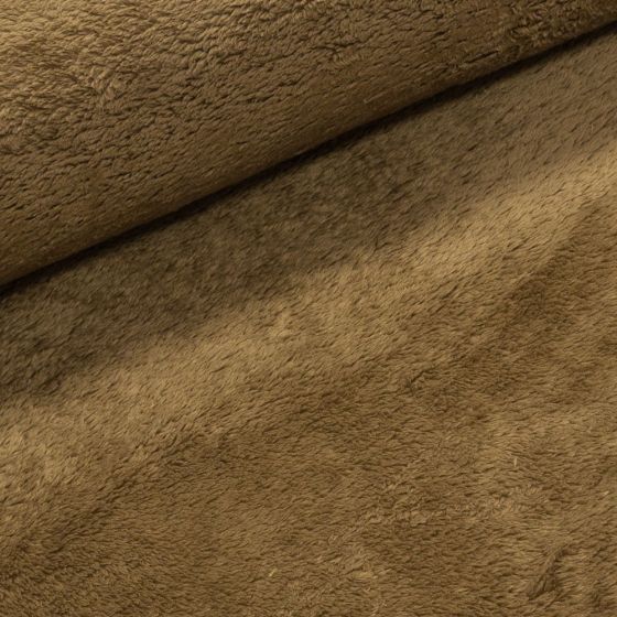 Mikroplyš / coral fleece 577 jednobarevná hnědá, š.160cm (látka v metráži)
