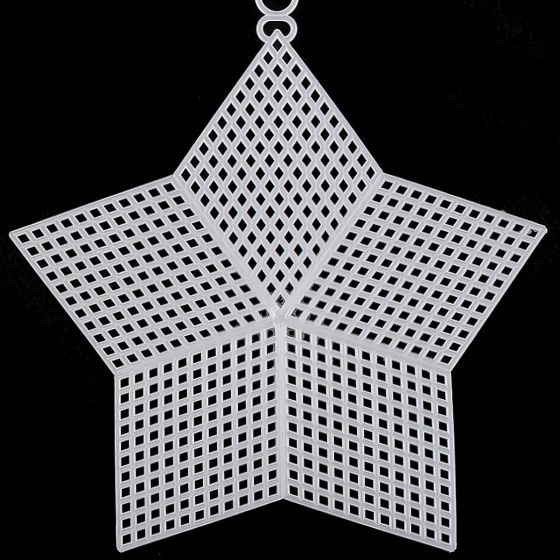 Plastová kanava, vyšívací mřížka na vyšívání a tapiko 740489/2, bílá, hnězda 14cm