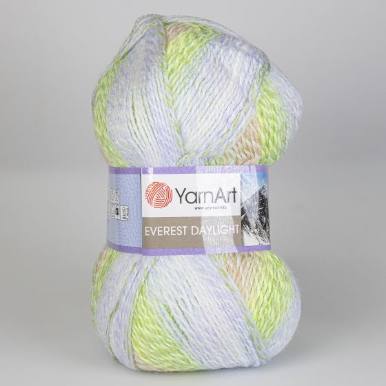 Pletací příze YarnArt EVEREST DAYLIGHT 6033 zeleno-modrá, melírovaná, 200g/610m