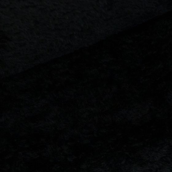 Plyš / mikroplyš 005, oboustranný, jednobarevná černá, š.150cm (látka v metráži)