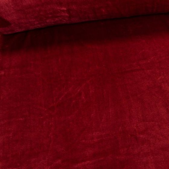 Plyš / mikroplyš 031, oboustranný, jednobarevná cihlově červená, š.150cm (látka v metráži)
