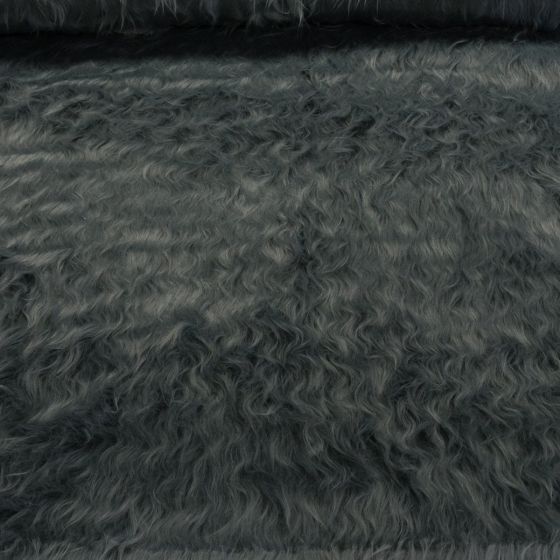 Plyš PELO LARGO 1001 DLOUHÝ CHLUP, šedozelený, šíře 160cm (metráž)