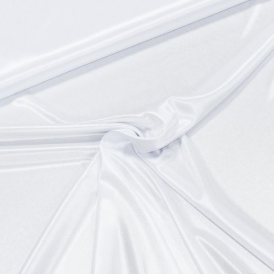 Podšívka polyesterová elastická / úpletová, jednobarevná bílá, š.150cm (látka v metráži)