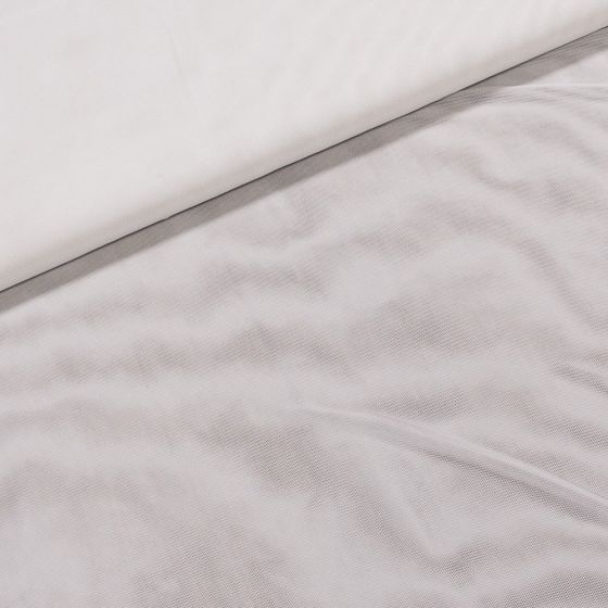 Podšívka polyesterová tylová jednobarevná bílá, elastická, š.150cm (látka v metráži)