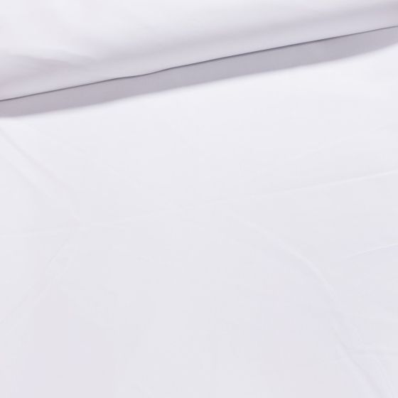 Polyesterová ubrusovina SATÉNOVÁ, hladká jednobarevná bílá, s teflonovou úpravou, š.220cm (látka v metráži)