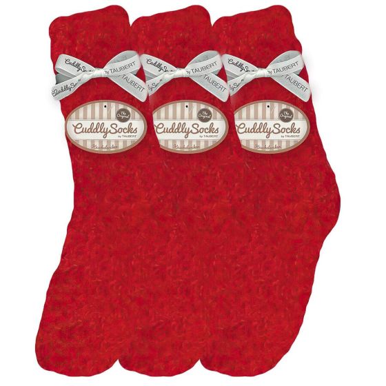 Ponožky zimní žinylkové 232810588/20700506, červené, jednobarevné, spací, univerzální, 1 pár, vel. UNI