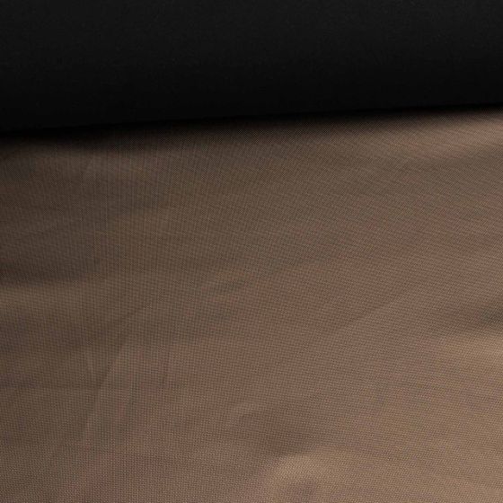 Potahová látka, čalounická koženka se semišovým podkladem NATURHAVEN D3-B, lesklá, hnědá síť, š.145cm, 430g/m2 (látka v metráži)