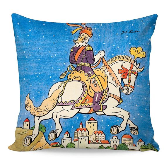 Dětský povlak na polštářek JOSEF LADA POPELÁK, modrý, 40x40cm