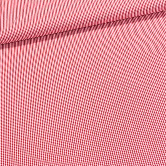 Pravý český bavlněný kanafas PETR K0,3 08501 kostka 0,3cm, červený, š.140cm (látka v metráži)