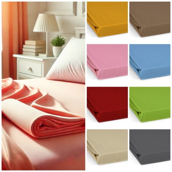 Jersey prostěradlo na vysokou matraci až 30cm (50+ barev, 4 rozměry)