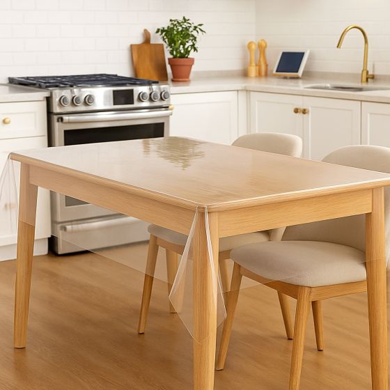 Ubrus PVC průhledný 0009, bez vzoru, š.130cm (metráž)