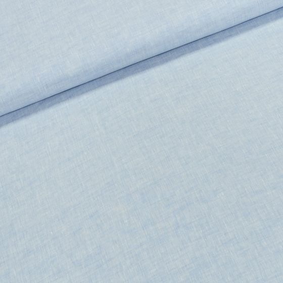 Šatovka BAVLNA / LEN, světle modrá žíhaná, š.150cm (látka v metráži)