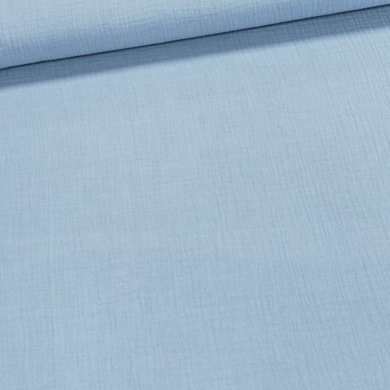 Šatovka / fáčovina, mušelín 99538329, jednobarevná světle modrá, š.135cm (látka v metráži)