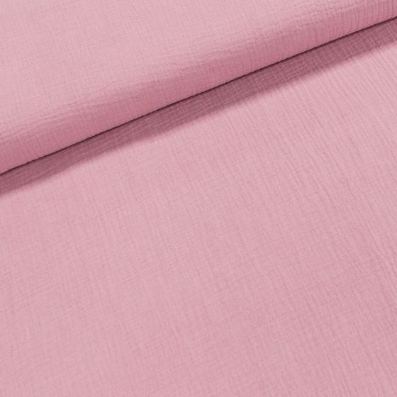 Šatovka / fáčovina, mušelín 9956 88340, jednobarevná starorůžová, š.135cm (látka v metráži)