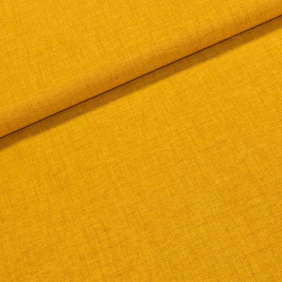 Směsové plátno EDGAR 27 žlutý melír, š.140cm (látka v metráži)