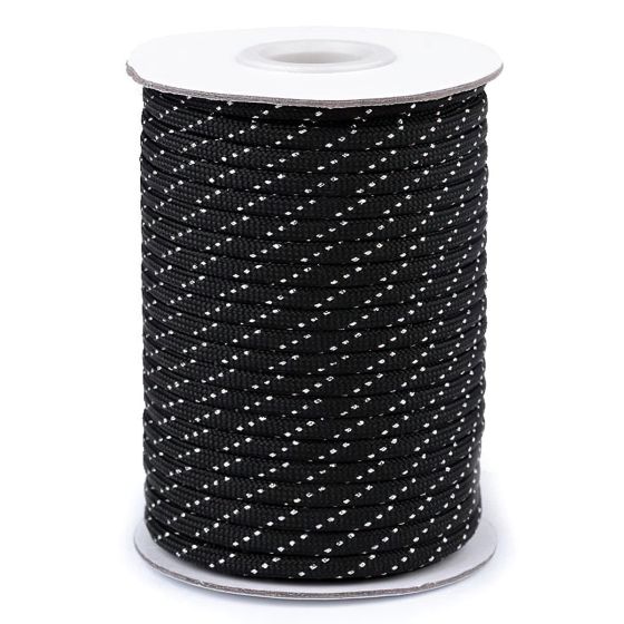 Šňůrka padáková 310230/4, černá, průměr 4mm (šňůra na metry)