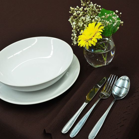 Nešpinivý / teflonový látkový ubrus UNI 0357 ČOKOLÁDOVĚ HNĚDÁ, (více rozměrů)