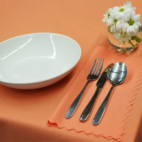 Nešpinivý / teflonový látkový ubrus UNI 3027 TMAVĚ LOSOSOVÁ, (více rozměrů)