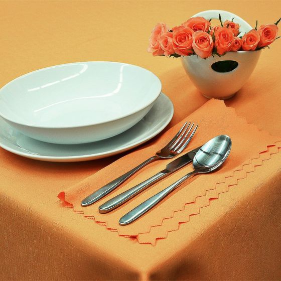 Nešpinivý / teflonový látkový ubrus UNI 3134 MERUŇKOVÁ, (více rozměrů)