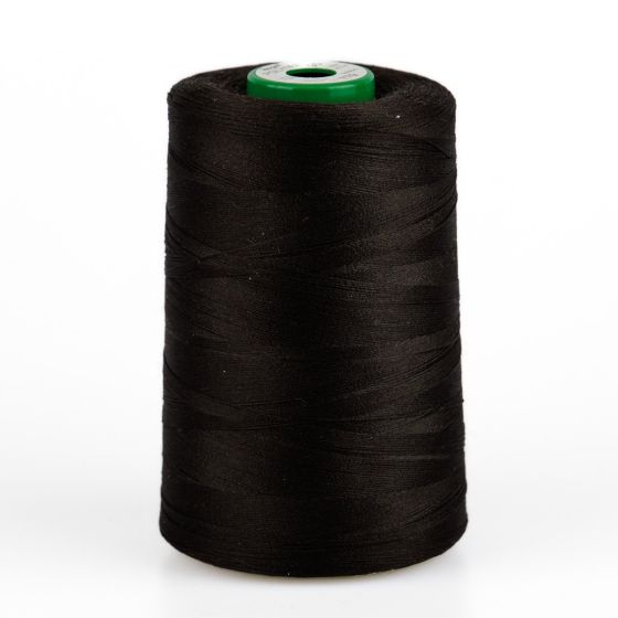 Texturovaná poylesterová, pružná chemlonová nit POLYTEX 90 pro overlocky/průmyslové/klasické šicí stroje, 779 nejtmavší hnědá, návin 5000m