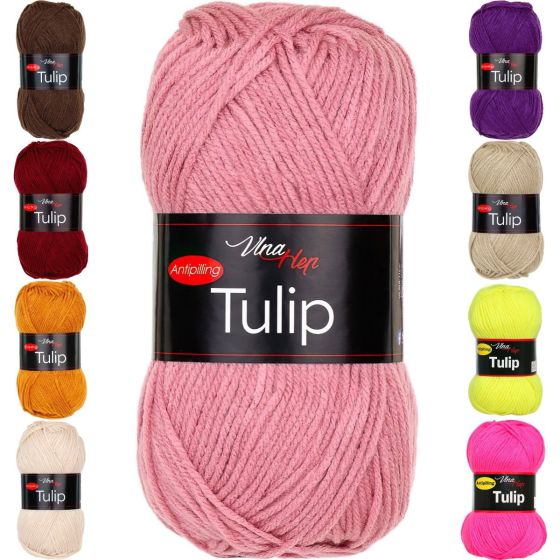 Pletací / háčkovací příze Vlna-Hep TULIP jednobarevná, antipillingová, 100g/170m