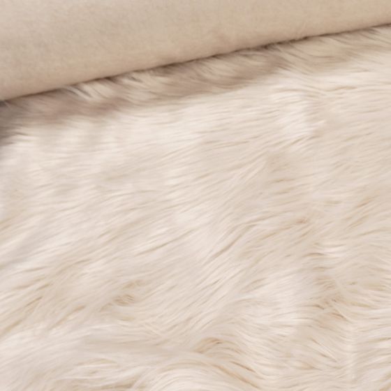 Umělá kožešina 8916 386-67 dlouhý chlup, béžová, šíře 150cm (metráž)